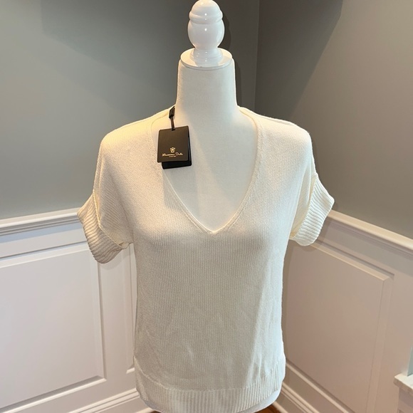 Massimo Dutti Knit V-Neck Sweater - Picture 1 of 5